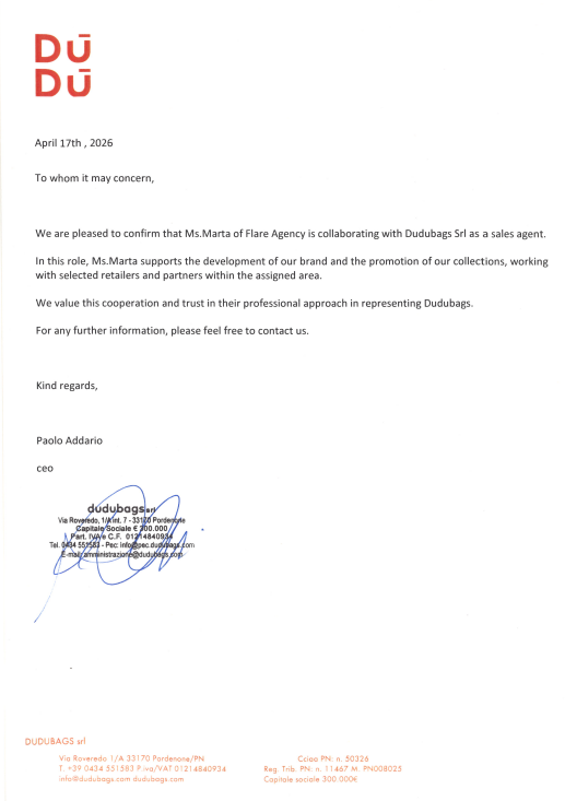 Zrzut ekranu referencji Dudu Bags